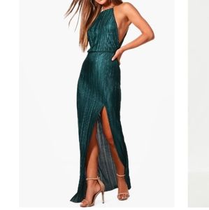 Boohoo Thigh High Maxi Dress NWT